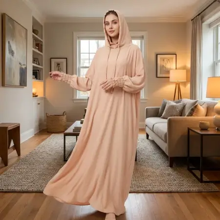 اسدال شرعي بكابوشون وأساور مطاطية